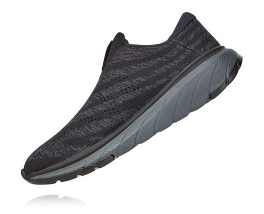 Running Shoes Mens - Hoka One One Cavu 3 Slip - Black - VXISZBR-45